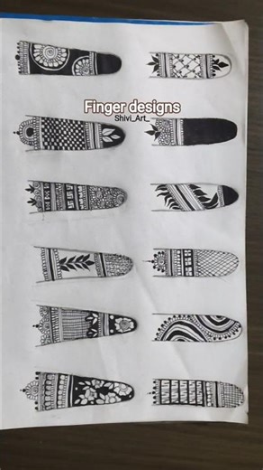 *FINGER DESIGNS* "Simple and beautiful designs for fingers with henna"