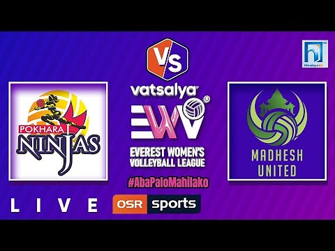 POKHARA NINJAS VS MADHESH UNITED - vatsalya Everest Women's Volleyball League Season 2 - Match 5