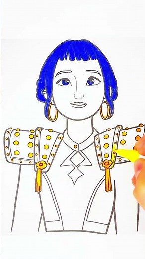 Coloring Zoey from K-pop Demon Hunters | Satisfying Art 🎨✨ #kpop #art #asmr