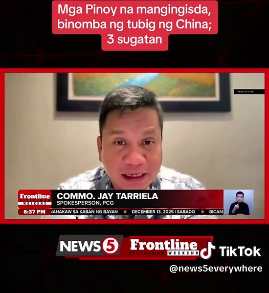 Sugatan ang tatlong mangingisda matapos bombahin ng tubig ng China Coast Guard (CCG) sa Escoda Shoal. #FrontlineWeekend