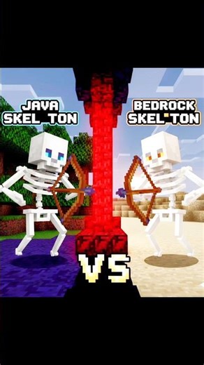 Minecraft Java Vs Bedrock Skeleton Moment
