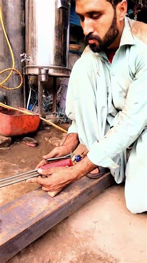 World Record? Iron Cut in 2 Sec with Fire 😱 | Waqar Bhai #shorts
