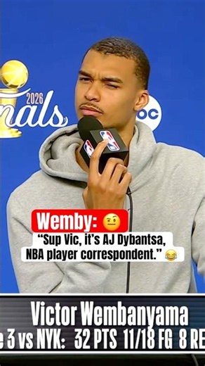 AJ Dybantsa interviewed Wemby 🤝