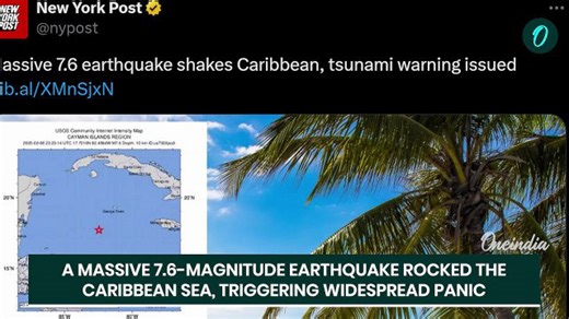 Caribbean Earthquake Unseen Video | Watch Shocking Moment Quake Struck, Market Shelve Left Swaying