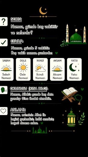 Günde Kaç Vakit Namaz Kılınır? ✨ #namaz #islam #shorts