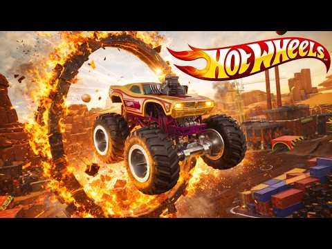 Hot Wheels Monster Truck Stunt Mayhem: Night Shifter Passing Through Fires
