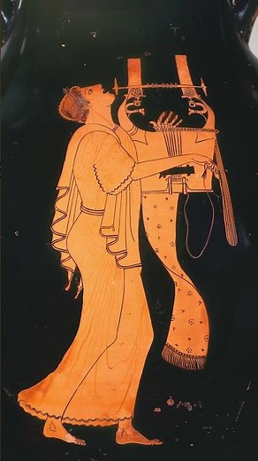 Terracotta amphora made by the Berlin Painter of Attic, Greece, over 2500 years ago