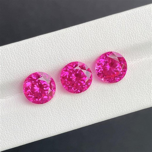 Lab Created Ruby Round Cut | Lab Grown Ruby Pigeon Blood Red | Synthetic Ruby Loose Gemstone 6mm–12mm | Precision Cut Jewelry Stone - Etsy