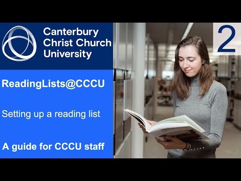 Setting up a reading list (2026)