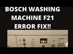 Bosch F21 How to change Bosch Washing Machine Brushes