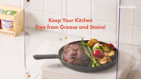 HOUSESHIELD Transparent Premium Splatter Guard for Induction Cooktop Only, Not for Gas Stoves - Foldable, Durable, Heat-Resistant, Mess-Free, Grease-Free Cooking, Splatter Screen