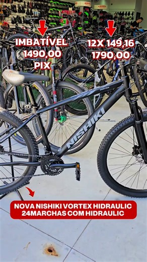 Eliseu Bike Shop - A melhor Montadora de Bicicletas do Brasil. on Instagram: "🔥 A MELHOR BIKE NISHIKI VORTEX HIDRAULIC 2026 EM TODAS AS CORES E TAMANHOS POR:1490.00 PIX E JÁ COM FREIOS HIDRÁULICOS. OU 12X 149,16 A BICICLETA DO ANO É AQUI NA ELISEU BIKE SHOP RESERVA JA A SUA AQUI: 📲 WATSSAP VENDAS 👉11-91325.6377 📲TELE-VENDAS 11-2361.9335 👉MARCA EXCLUSIVA ELISEU BIKE SHOP 👉AGORA COM UP-GRADE DAS MELHORES RODAS AERO DO MERCADO NESSA CATEGORIA E ROLAMENTOS SELADOS. "A BIKE DO ANO A 1490.00 PIX
