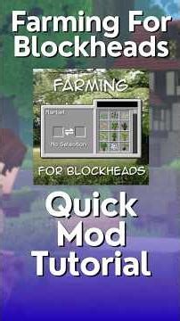 Farming for Blockheads Mod Tutorial #minecraft #moddedminecraft #minecraftmods