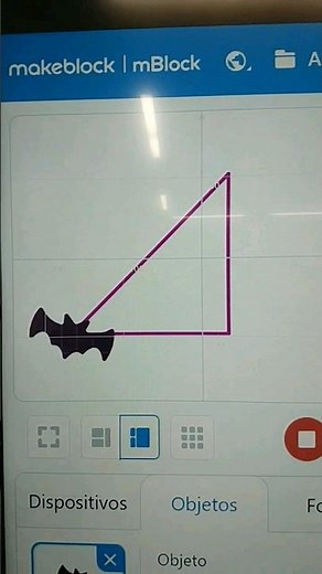 Triángulo rectángulo con mBlock