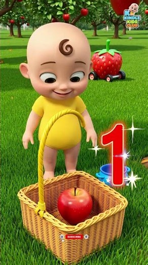 Counting game apple picking edition 🍎 #toddlers #shorts