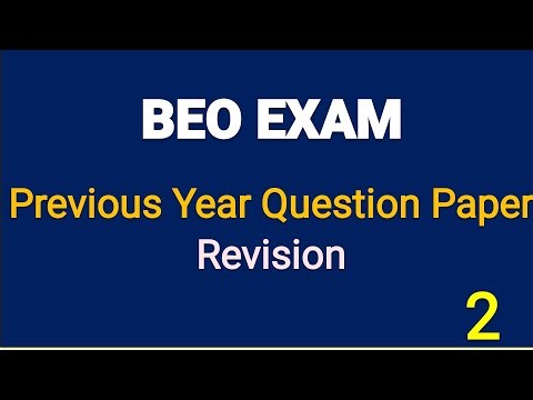TRB BEO Exam Previous year Questions with Answers