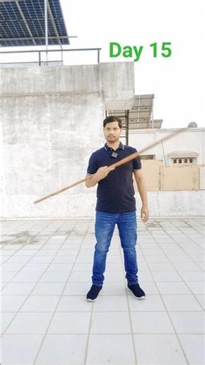 Bo Staff Day 15/30| 🔥 How to Do Banethi + Front Roll with Bo Staff | Lathi for Beginners #lathi