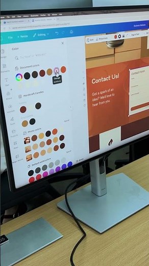 How to: Create a simple business website / Contact Page #canvatutorial #canvadesign