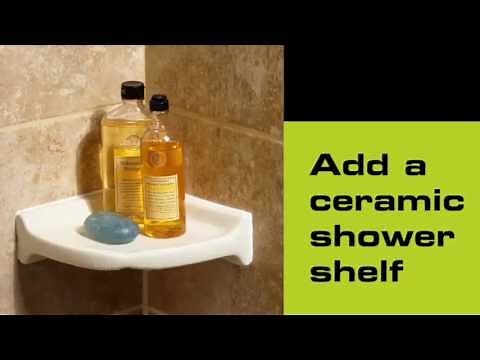 How to install a ceramic shower shelf