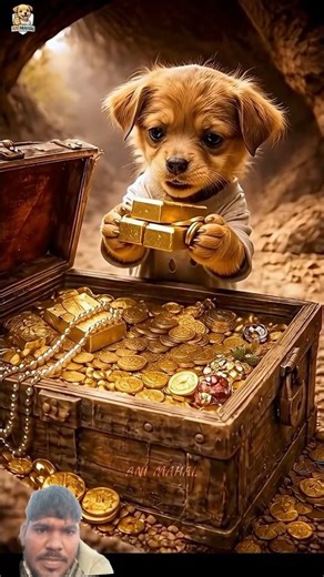 pappi Ko Mila khajana #cute #puppy #humanity