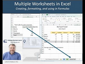 Microsoft Excel Advanced: Learn to use Multiple Worksheets -A Comprehensive Tutorial