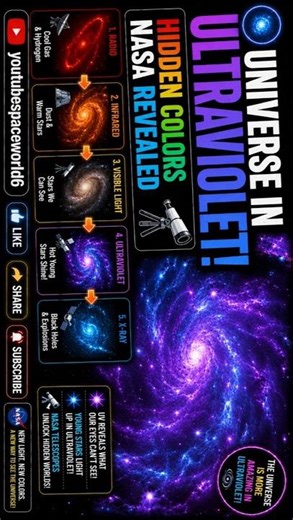"Portrait In Ultraviolet — NASA Reveals Universe's Hidden Colors! 🔵🔭"#shorts #PortraitInUltraviolet