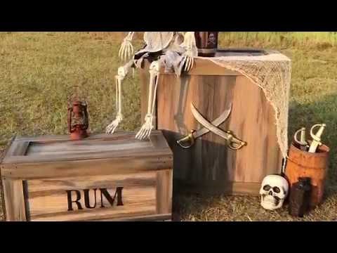 How to turn cardboard boxes into Props for Halloween or Pirate parties