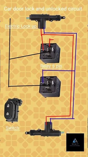 Car door lock and unlock circuit diagram