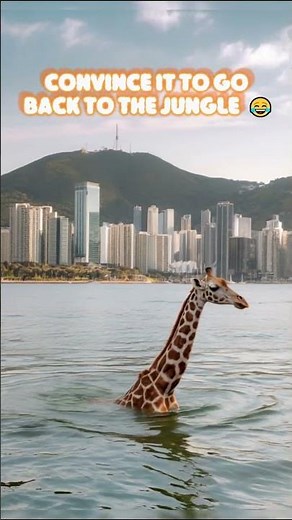 What Happens When a GIRAFFE Takes a Swim?