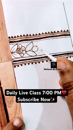 Beautiful Mehndi Border Designs | Easy Border Mehndi Tutorial | #shortsfeed #mehendidesign #mehndi