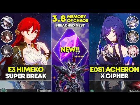 E3 Himeko x The Dahlia & E0S1 Acheron x Cipher | Memory of Chaos 12 | Honkai Star Rail 3.8