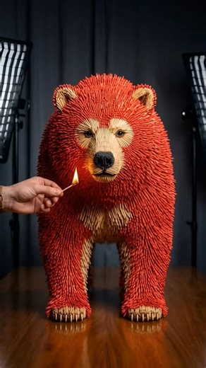 You Won’t Believe This Bear Is Matchsticks