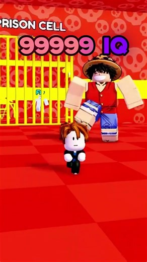 99999 IQ Mini Bacon play Monkey D. Luffy'S PRISON 💡 #roblox #robloxshorts #obby #shorts