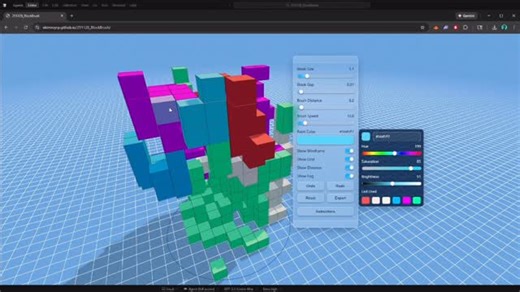 ekim on Instagram: "Vibecoded custom Block Brush app, prompted with @openai Codex - Try it out here: https://ekimroyrp.github.io/251128_BlockBrush/ - Using techniques taught in my @designmorphine webinar “Vibecode Parametrics V1.0” where we make custom apps by prompting, which is on YouTube now: https://youtu.be/v2G1j0wgiXA - See all my vibecoded apps here: github.com/ekimroyrp?tab=repositories . . . . . . #parametric #vibecode #ai #openai #code #apps #prompt #grasshopper3d #sidefxhoudini #blend