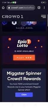 Crowd1 : Enfin le paiement des crowd1 rewards liés à Miggster.Ce 28 /01/2021! C'est doux dèh !