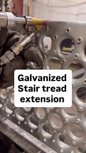 @klw_customs came by the shop and asked if I could splice some stair pieces together to make a longer one in a rush, and got it zipped up! Mild steel wire, nitrogen, galvanized parent material and a grinder cut fitup 😎 these jobs can only be done with our proprietary parts in R&D, they’ll be on the market soon! | Fine Iron LLC