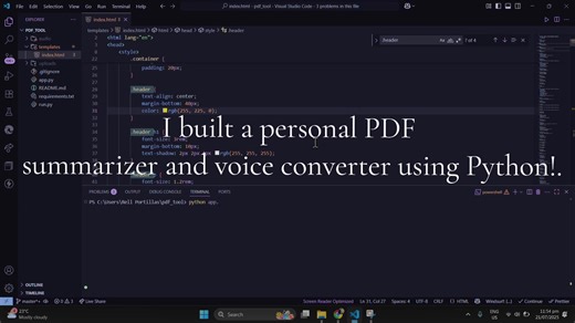 Personal PDF Summarizer and Voice Converter with Python