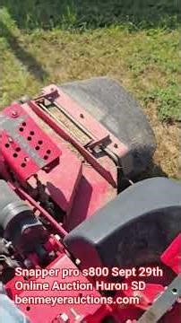 lot 15 Snapper Pro s800 mower. Sept 29th Online Auction Huron SD benmeyerauctions.com