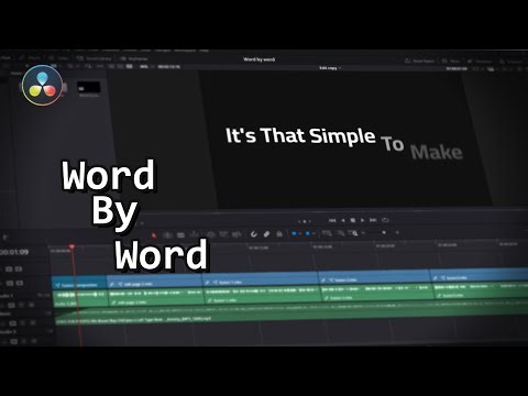 Word By Word Text Animation | Davinci Resolve