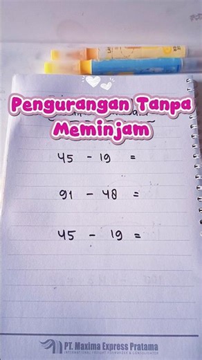 Learning subtraction without borrowing made simple! ✏️ #maths