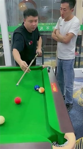 Did he see it IN TIME? #billiards #funny