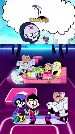 Tiles Hop: Teen Titans Go! Theme (Remix) 🎼 Robin, Raven & Beast Boy 🆚 Red X