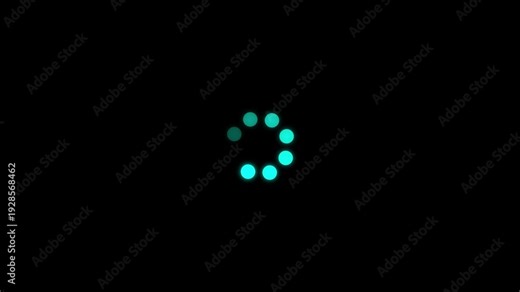 Loading circle Modern loading animation. dots spinning animation loading and buffering icon animation-looped Loading circle.4k video animation.
