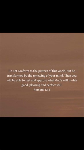 Transform your mindset, unlock God's perfect will 🙏 #Romans12:2 #BibleVerse #Faith #MindRenewal