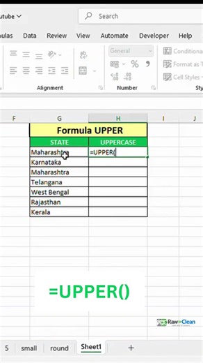 UPPER Formula in Second | Make Text CAPITAL