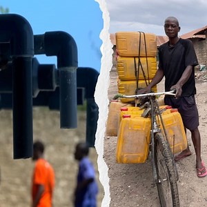 63K views · 666 reactions | "Water is like gold here" Odhiambo sells fresh water off the back of his bicycle around Likoni in Mombasa, Kenya. Access to clean drinking water is difficult in the area, but a careful desalination process is now used to provide more affordable fresh water solutions. | BBC News Africa | Facebook