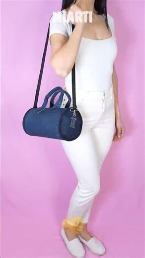 DIY cute Duffle Bag from Old Jeans Miarti🪡🧵✂️ 👜