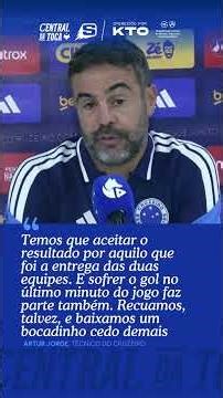 Artur Jorge analyzes Cruzeiro's draw, points out errors, and explains the goal conceded at the en...