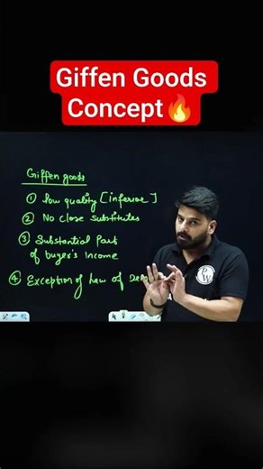 Giffen Goods Concept In Economics 🔥 #Shorts #CA #PW #economics