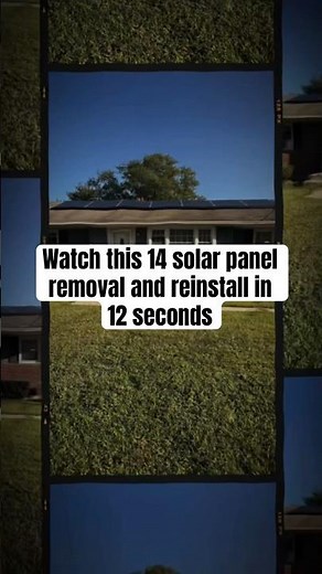 Quick look at a 14-panel solar removal & reinstall 👷‍♂️⚡️ #SolarPanels #SolarReinstall #SolarEnergy